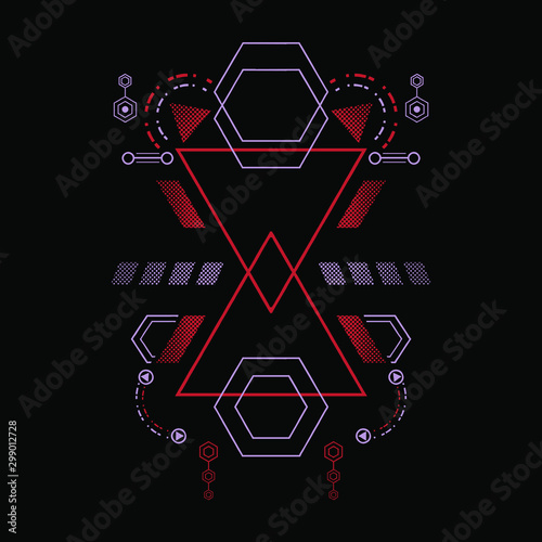 modern secred geometry ornament for background