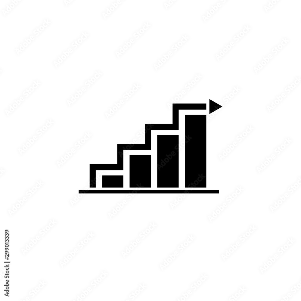 Business graphics icon on a white background. Business graphics icon on a white background.