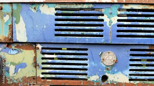 Wallpaper Mural The lines on the front blue rusty truck Torontodigital.ca