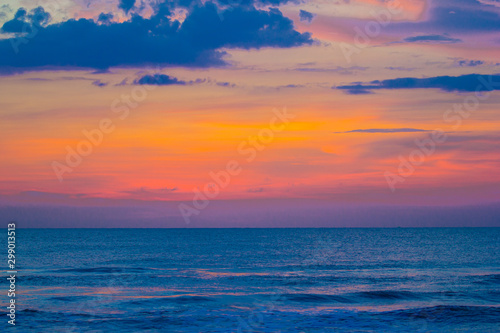 silhouette image happy new year 2020 with golden sunrise or sunset on background  © piyaphunjun