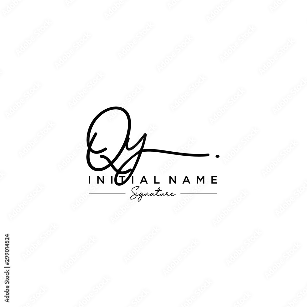 Letter QY Signature Logo Template Vector Letter QY Signature Logo Template Vector