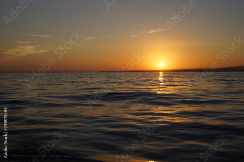 Morning Sunrise view during boating at Lovina Beach Bali