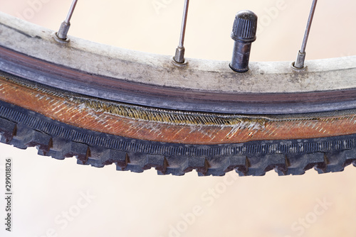 Damaged Bicycle Sidewall photo