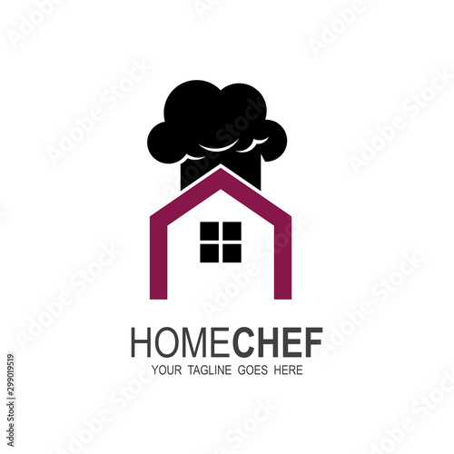 Home chef/house chef icon logo design vector