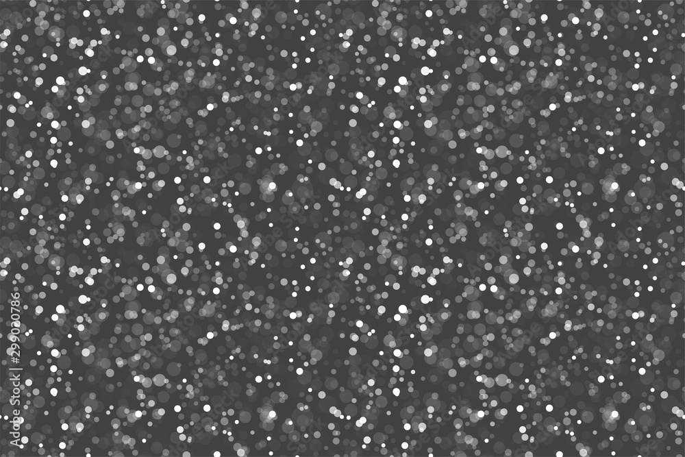 Falling snow seamless texture. Winter magic backdrop. New year, Christmas print, pattern with snowfall on a silver (gray) background . Vector illustration. Falling snow seamless texture. Winter magic backdrop. New year, Christmas print, pattern with snowfall on a silver (gray) background . Vector illustration.