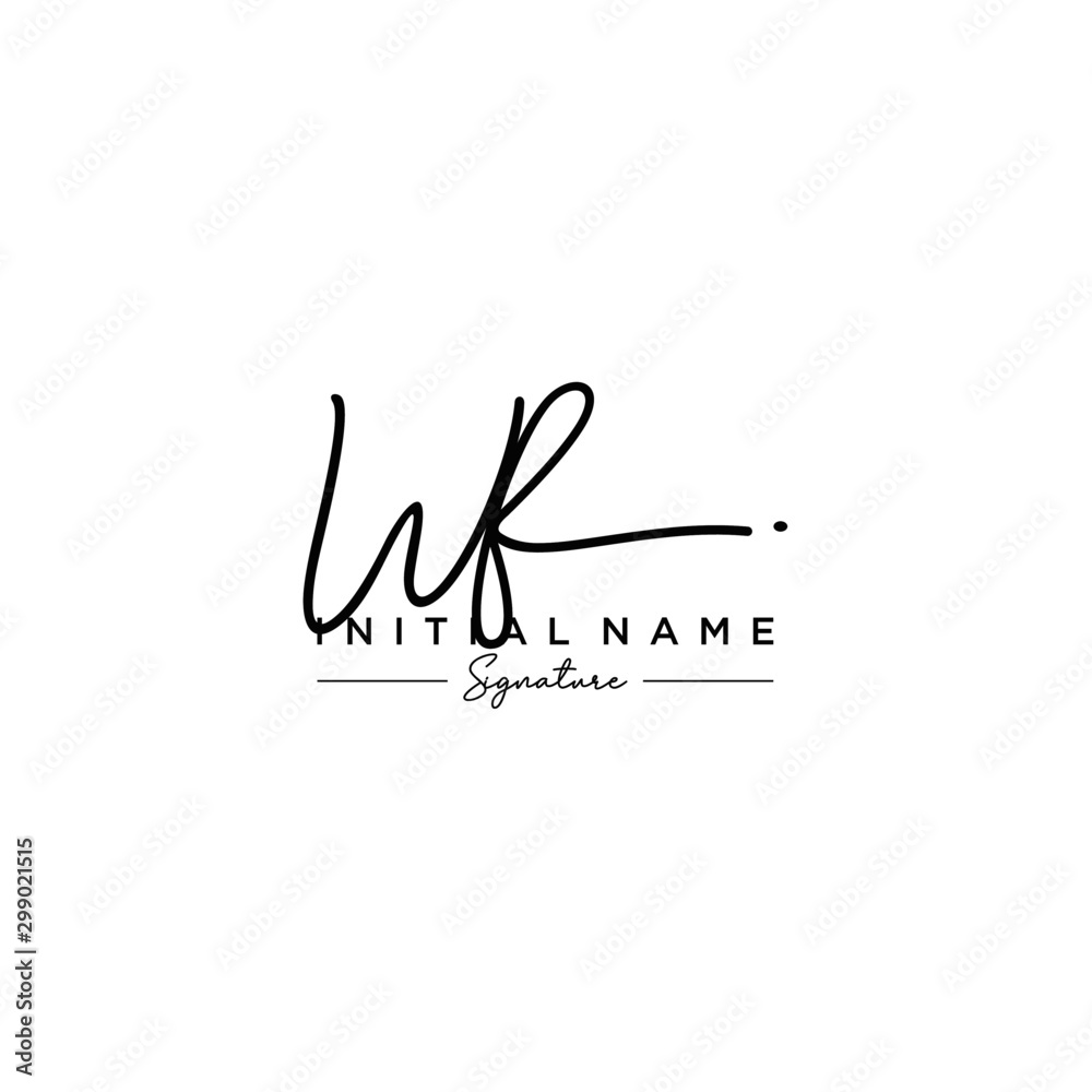 Letter WF Signature Logo Template Vector Letter WF Signature Logo Template Vector
