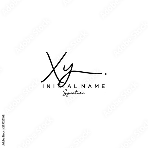 Letter XY Signature Logo Template Vector