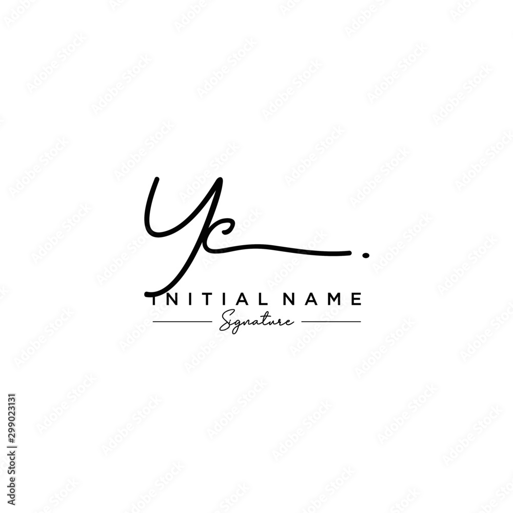 Letter YC Signature Logo Template Vector Letter YC Signature Logo Template Vector