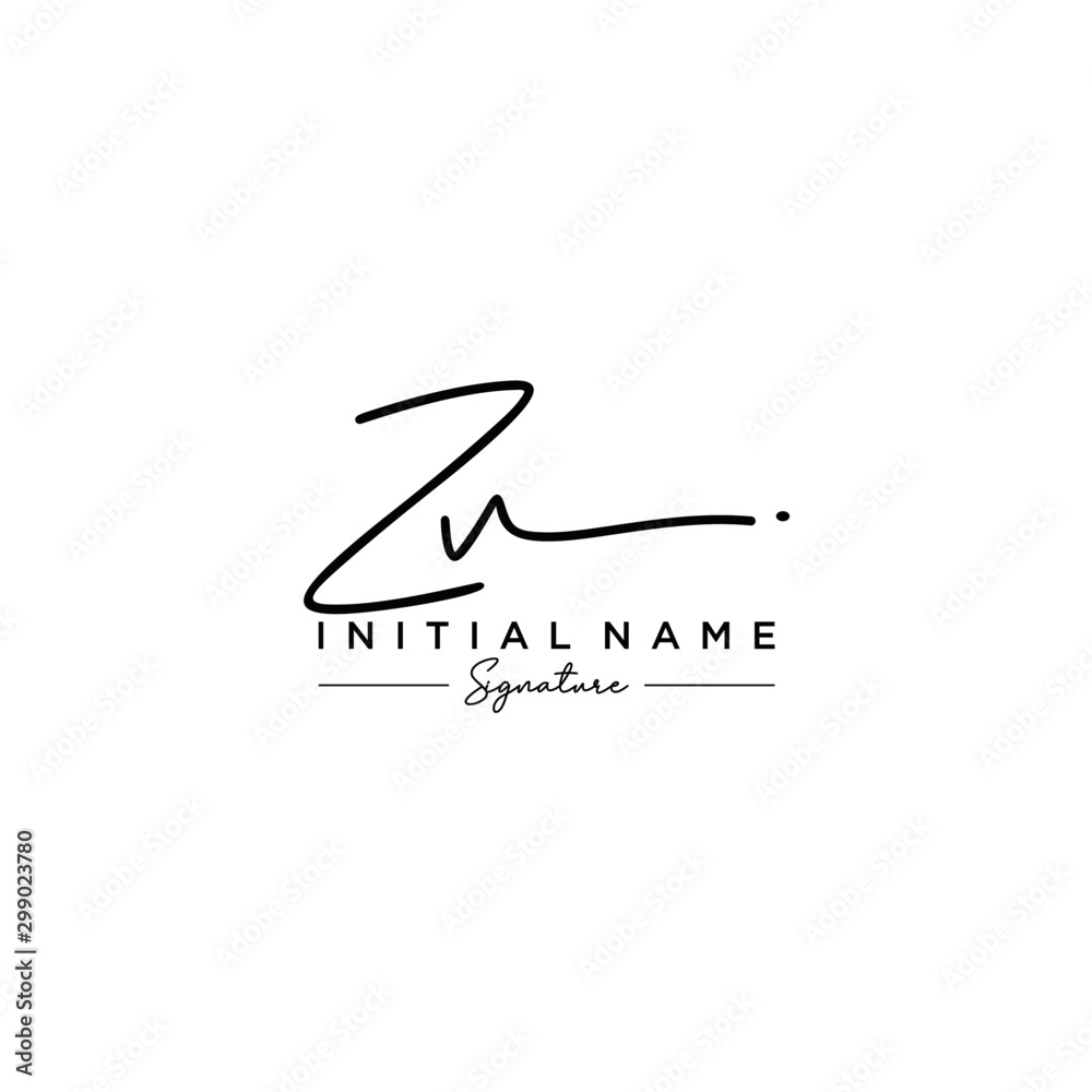 Letter ZV Signature Logo Template Vector Letter ZV Signature Logo Template Vector