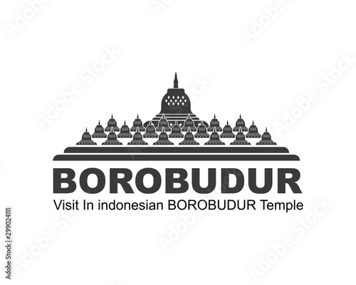 borobudur is indonesian temple one of the words miracles vector illustration