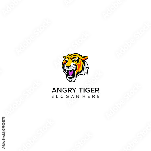 creative tiger head logo template