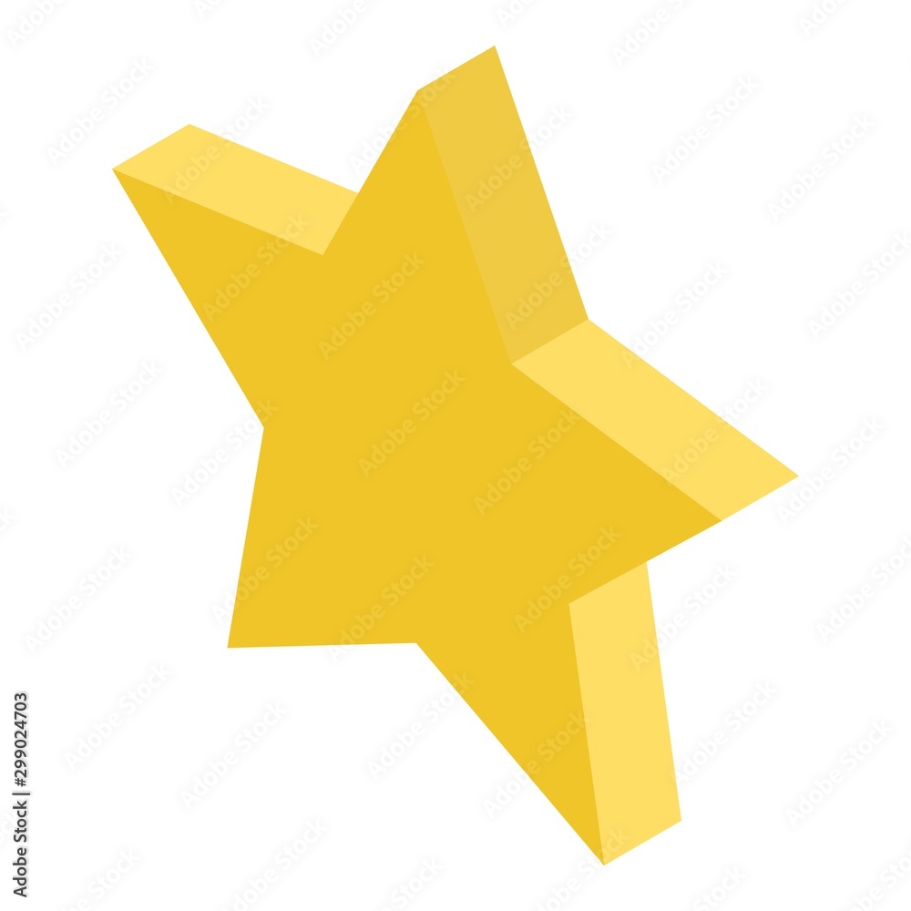 Gold star icon. Isometric of gold star vector icon for web design isolated on white background Gold star icon. Isometric of gold star vector icon for web design isolated on white background