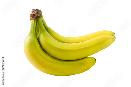 Bunch of bananas isolated on a white background with clipping path