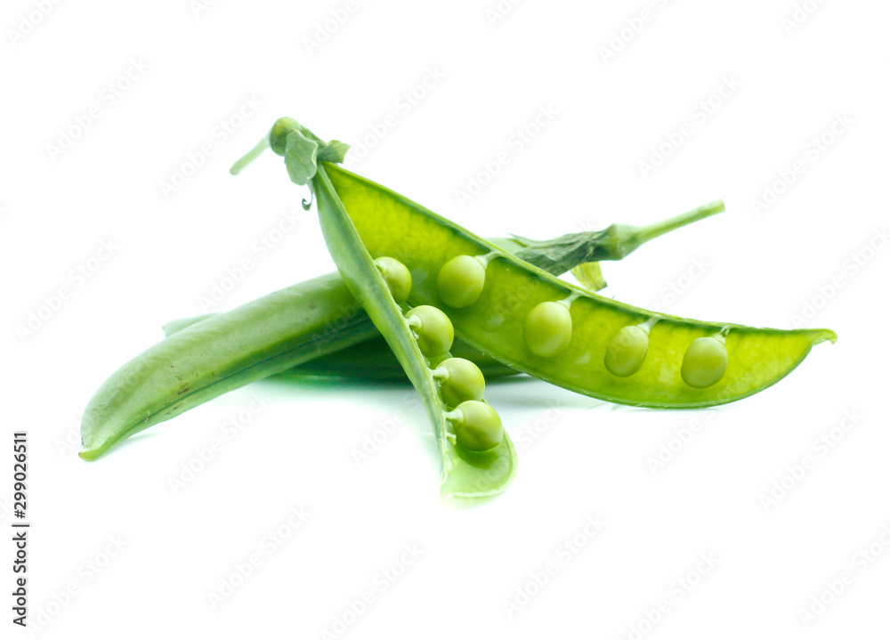 Fresh peas isolated on white background Fresh peas isolated on white background
