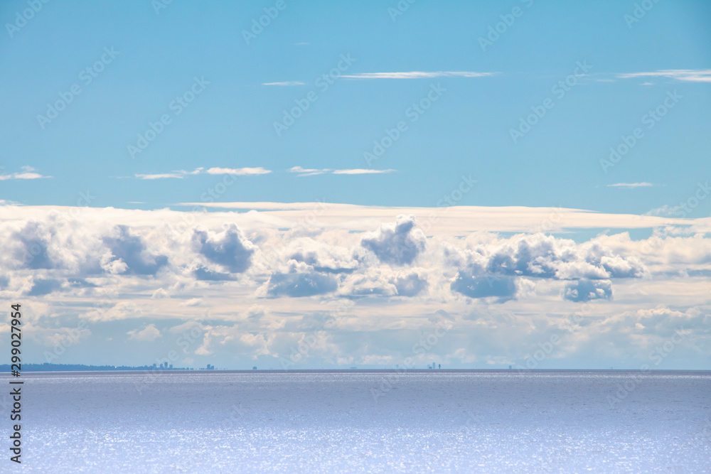 Sea and blue clear sky with cloud Sea and blue clear sky with cloud
