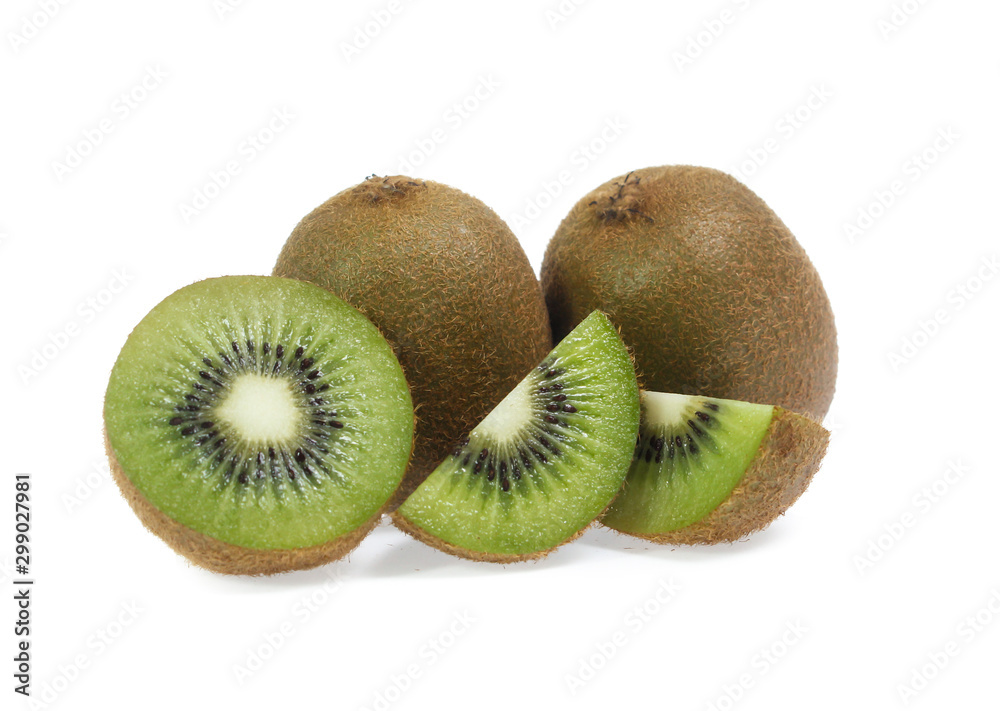 Obraz premium kiwi fruit isolated on white background