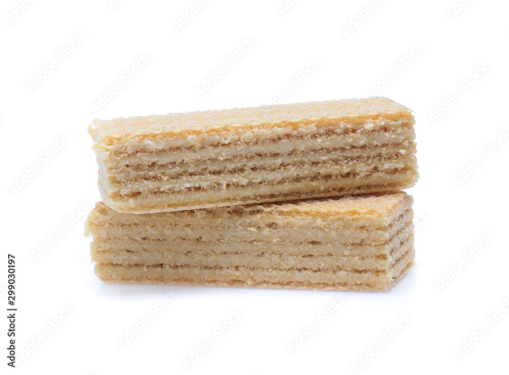 Wafers stick isolated on white background Wafers stick isolated on white background