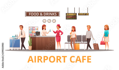 Airport Cafe Illustration