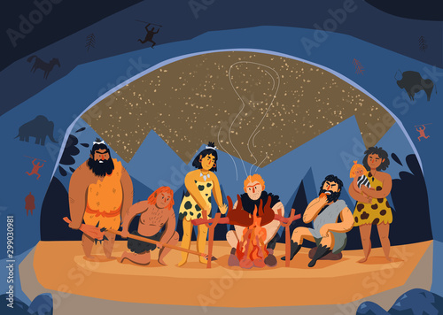 Primitive Men Illustration