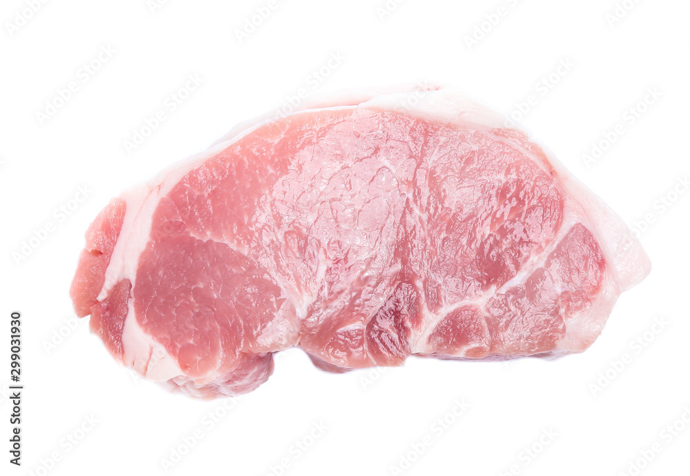 Fresh raw beef steak isolated on white background Fresh raw beef steak isolated on white background