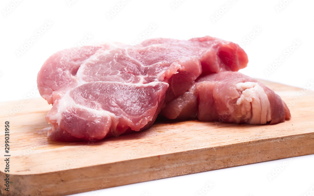 Fresh raw beef steak isolated on white background Fresh raw beef steak isolated on white background