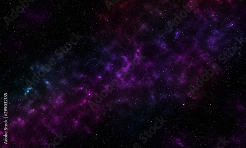 Fototapeta Naklejka Na Ścianę i Meble -  Star and nebula system, nebula illustration