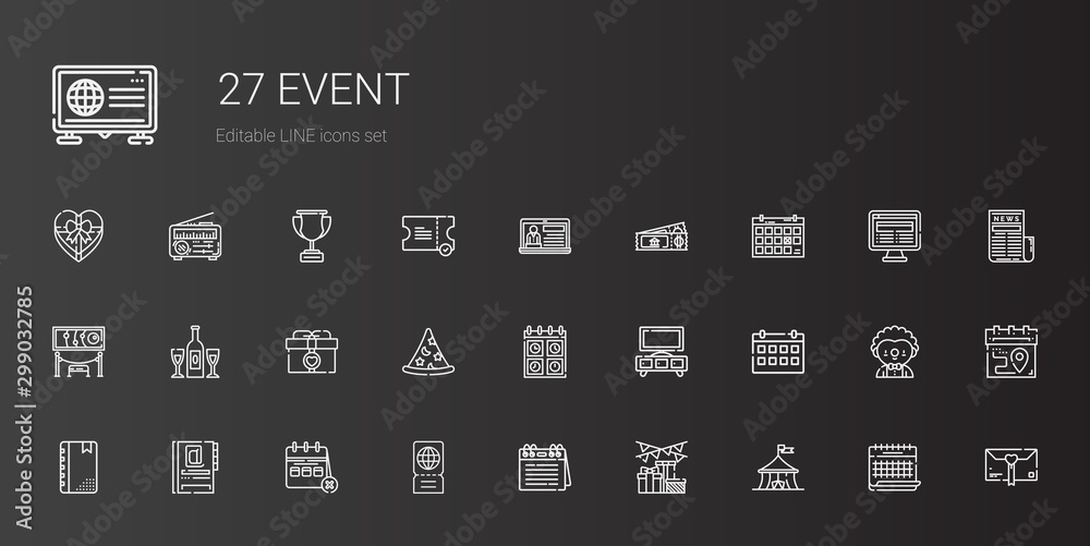 event icons set event icons set