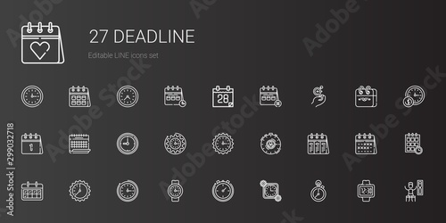 deadline icons set