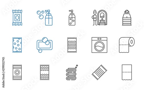 towel icons set