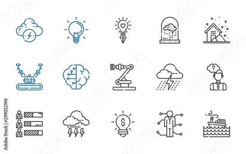 brain icons set