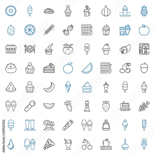 fruit icons set