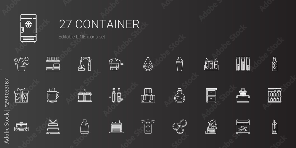 container icons set