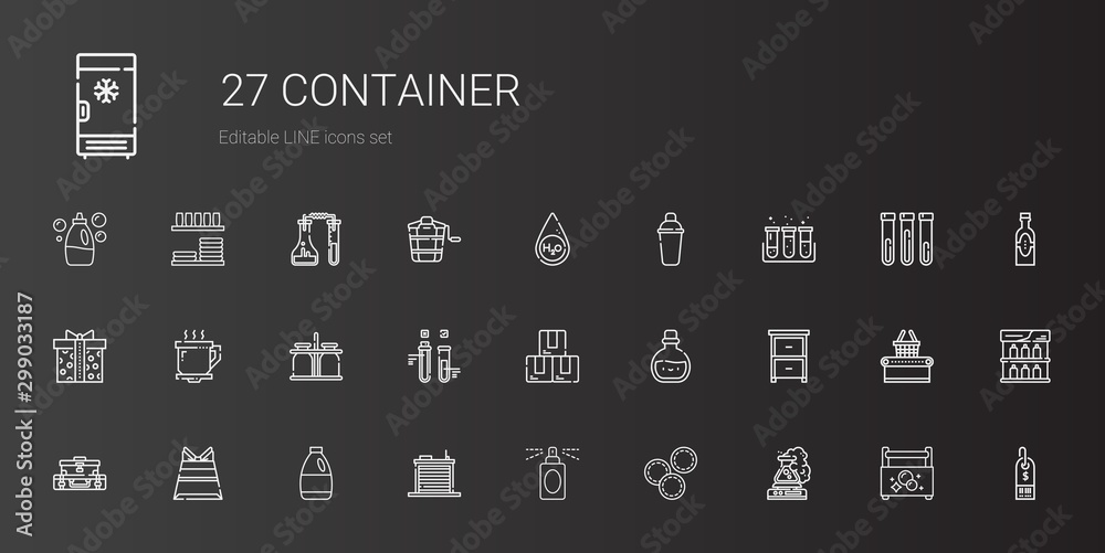 container icons set container icons set