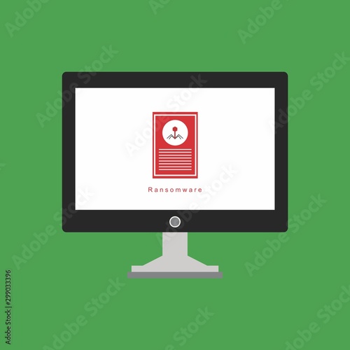Bug in computer icon, error, bug or scam detected, thread, malware scan, Malware on computer display, Virus computer bug icon, Simple design