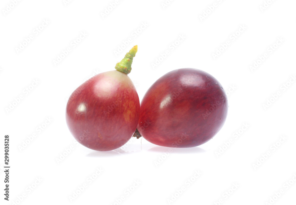 red grape  isolated on white