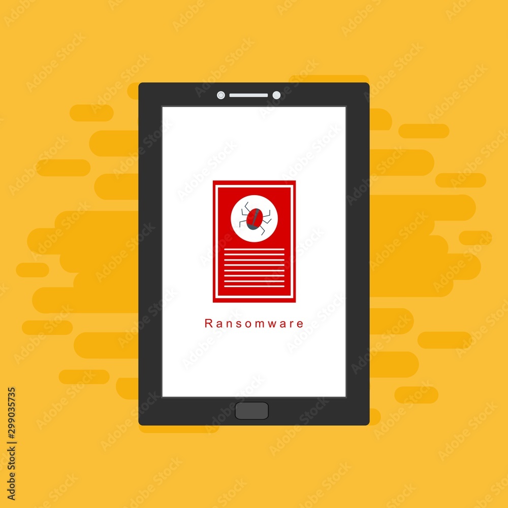 Virus in smartphone. Cyber attack on phone. Blocked Gadget does not work. Vector illustration Virus in smartphone. Cyber attack on phone. Blocked Gadget does not work. Vector illustration
