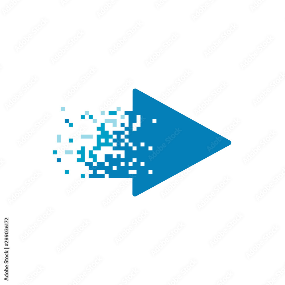 Pixel TV Logo, Streaming Media Logo Design Vector