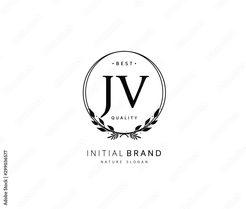 J V JV Beauty vector initial logo, handwriting logo of initial signature, wedding, fashion, jewerly, boutique, floral and botanical with creative template for any company or business. J V JV Beauty vector initial logo, handwriting logo of initial signature, wedding, fashion, jewerly, boutique, floral and botanical with creative template for any company or business.