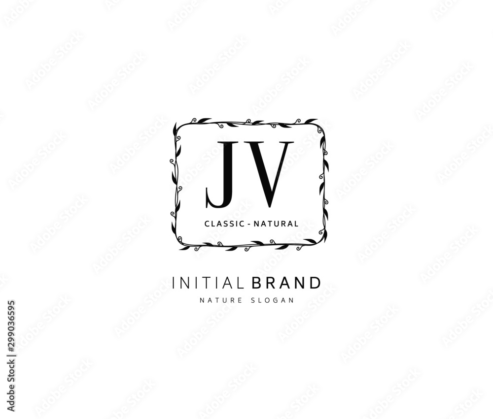 J V JV Beauty vector initial logo, handwriting logo of initial signature, wedding, fashion, jewerly, boutique, floral and botanical with creative template for any company or business. J V JV Beauty vector initial logo, handwriting logo of initial signature, wedding, fashion, jewerly, boutique, floral and botanical with creative template for any company or business.