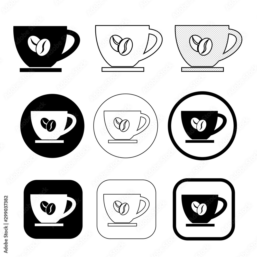 Simple coffee icon sign design Simple coffee icon sign design