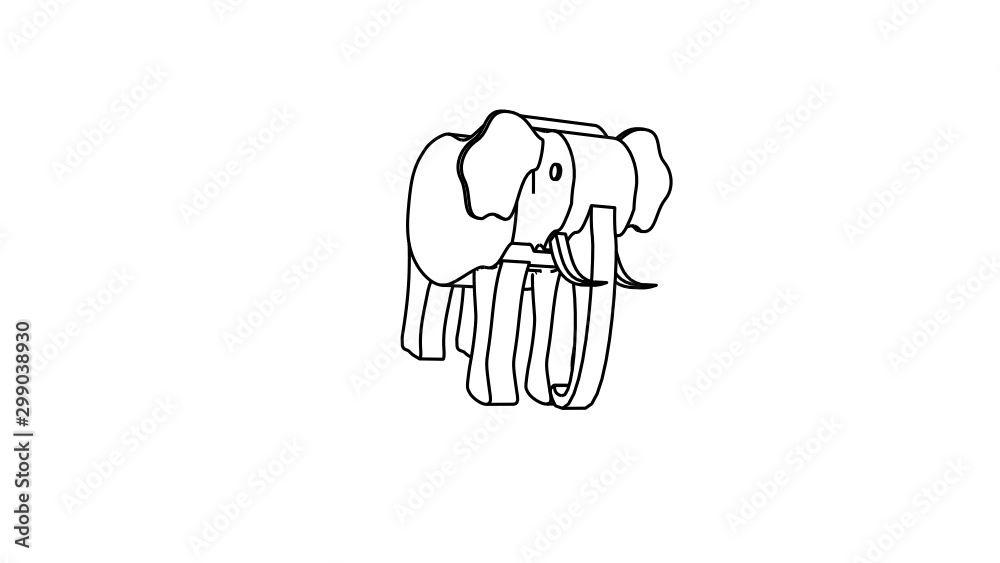icon illustration of rhinoceros icon illustration of rhinoceros