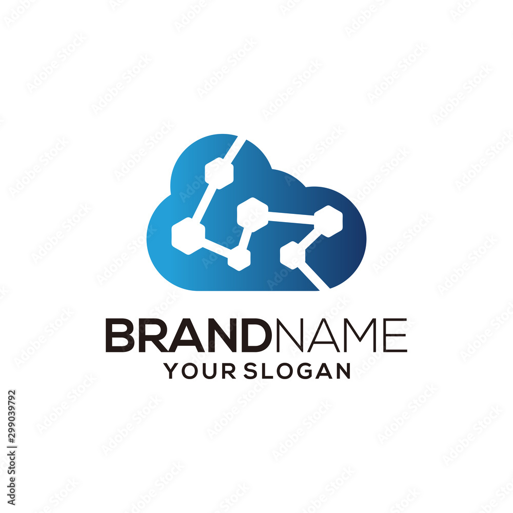 cloud technology logo design modern vector template cloud technology logo design modern vector template
