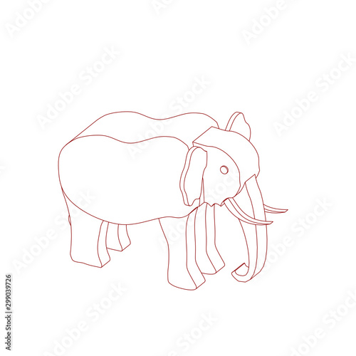 icon illustration of the elephant © omahmburi