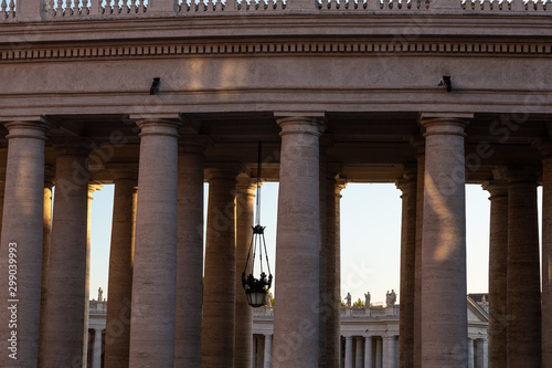 Details from colonnade around Saint Peter square