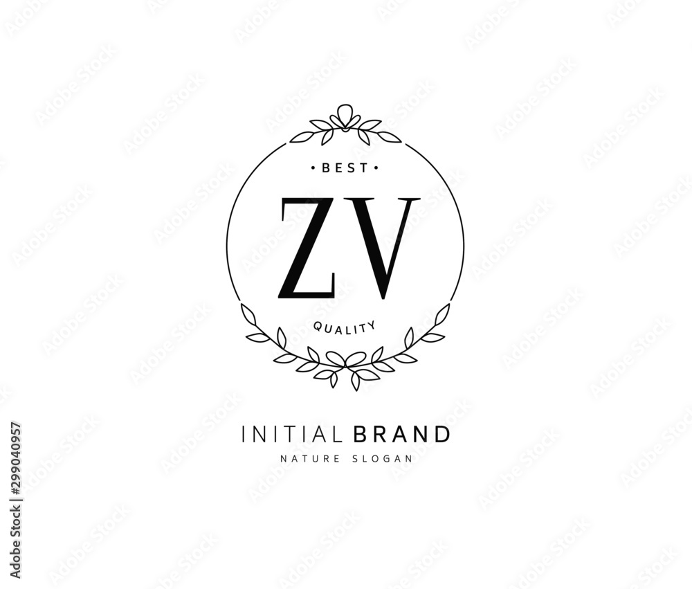 Z V ZV Beauty vector initial logo, handwriting logo of initial signature, wedding, fashion, jewerly, boutique, floral and botanical with creative template for any company or business. Z V ZV Beauty vector initial logo, handwriting logo of initial signature, wedding, fashion, jewerly, boutique, floral and botanical with creative template for any company or business.