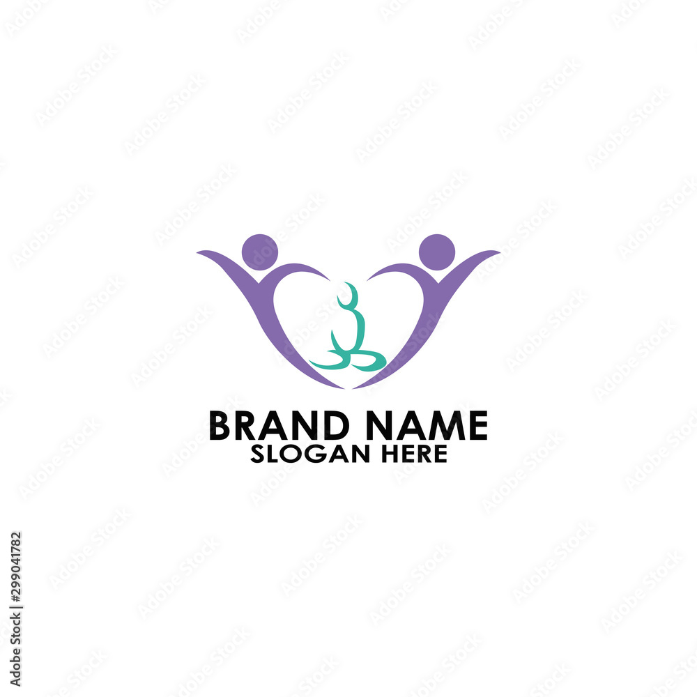 logo yoga care love