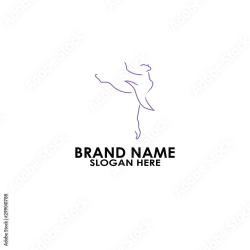 logo dance line modern