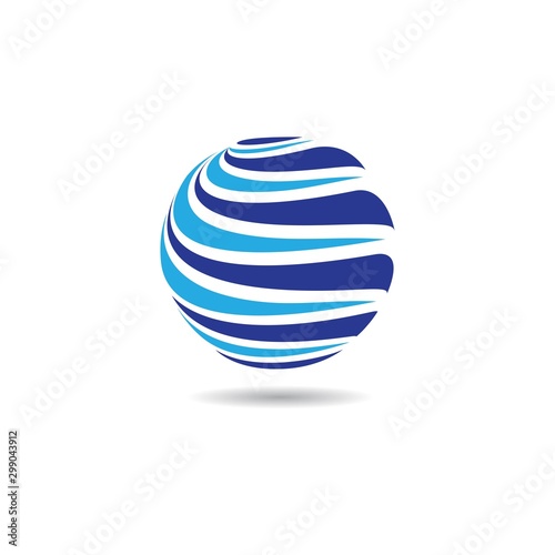Global logo template vector icon