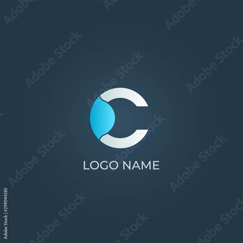 C alphabet logo design vector