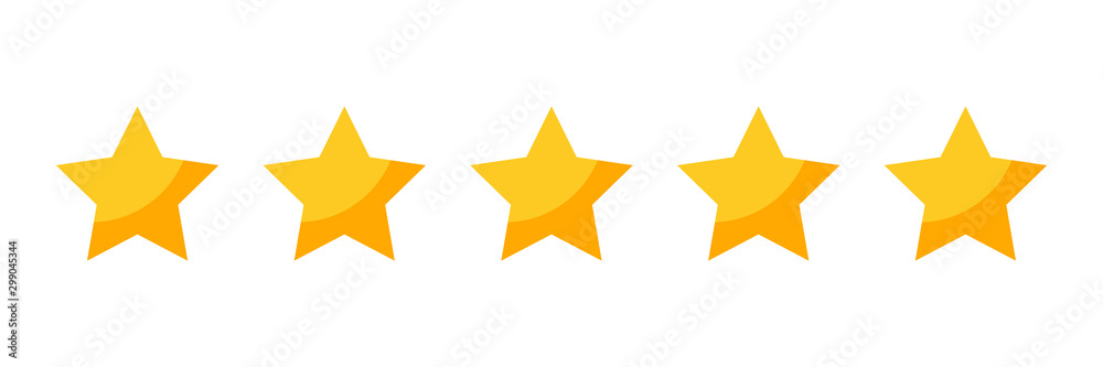 five rating stars icon for review product,internet website and mobile application on white backgrond vector five rating stars icon for review product,internet website and mobile application on white backgrond vector